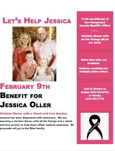 Let's Help Jessica - benefit flyer - all information listed below