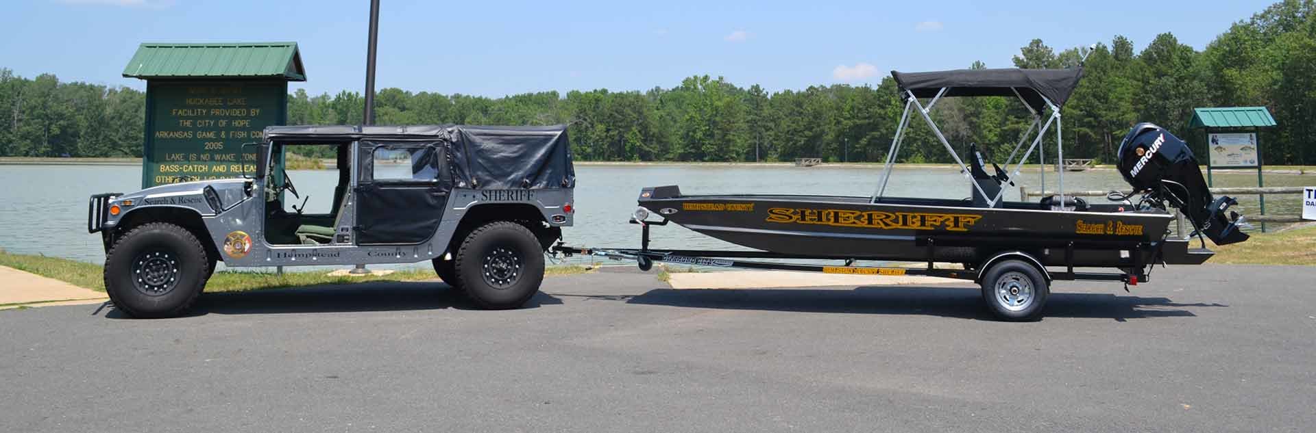 Sheriff Jeep and Boat